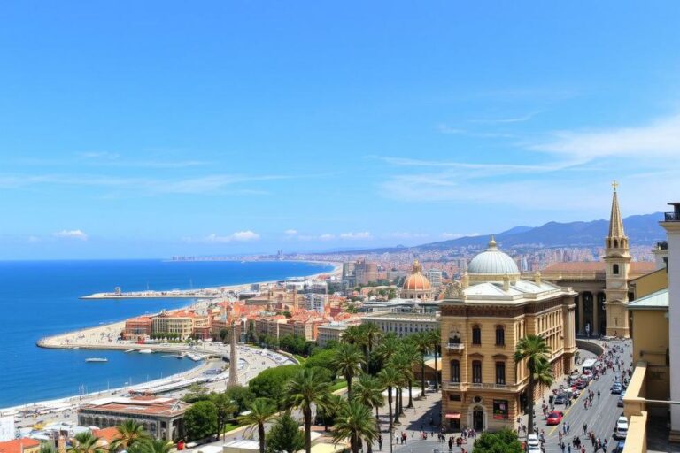 Vista da impressionante skyline de Barcelona.