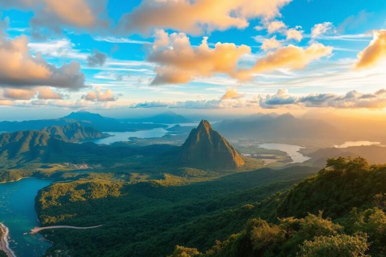 Vista panorâmica da paisagem da América Central.