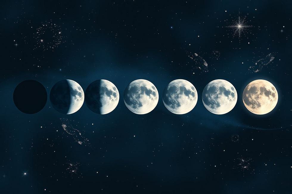 O Ciclo Lunar: De Nova a Cheia