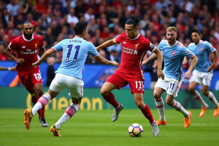 Diogo Jota driblando e movimentando-se em uma partida do Liverpool.