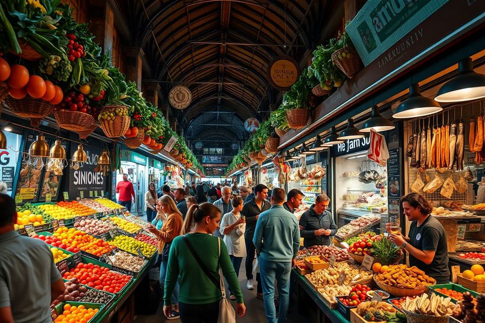 Experimente a Gastronomia Local: Tapas e Mercados