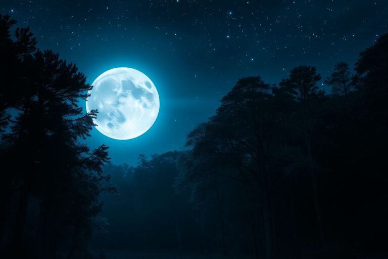 Beleza natural sob a luz da Lua.