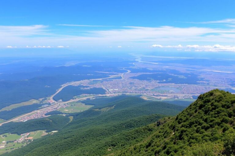 Vista panorâmica que representa a diversidade de paisagens do Rio Grande do Sul.