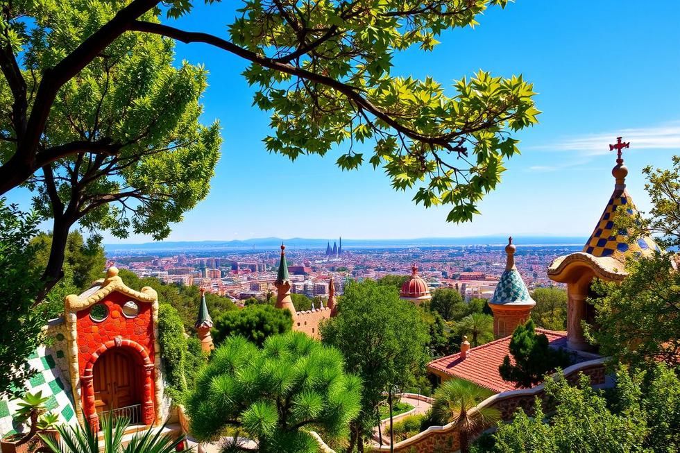 Explorando o Parque Güell