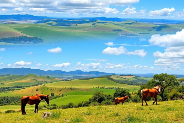 Paisagens do Rio Grande do Sul com cultura gaúcha