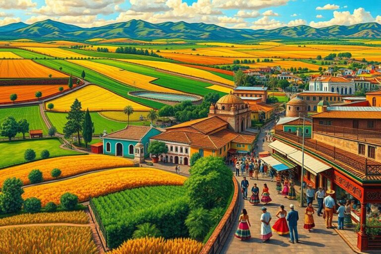 Representação artística da cultura e das paisagens do Rio Grande do Sul.