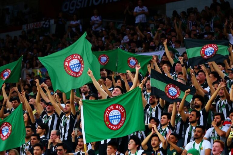 Fãs do Corinthians vibrando nas arquibancadas, mostrando amor e apoio ao time.