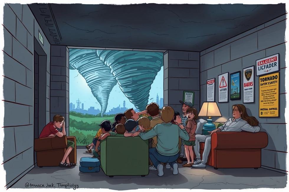 Estratégias de Sobrevivência Durante Um Tornado
